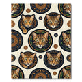 Golden Ocelot Medallion and Floral Repeat Rug