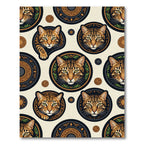 Golden Ocelot Medallion and Floral Repeat Rug