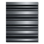 Minimalist Metallic Silver Linear Striped Rug