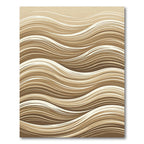 Sandy Tan Wavy Stripe Rug