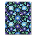 Vibrant Blue Morning Glory Botanical Rug