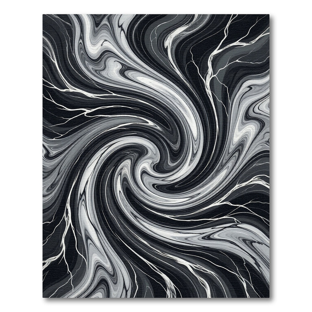 Monochromatic Swirl Abstract Liquid Rug