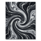Monochromatic Swirl Abstract Liquid Rug