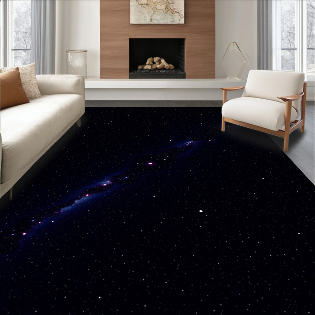 Deep Space Nebula Star Pattern Design Rug