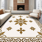 Ornamental Floral Leaf Medallion Rug