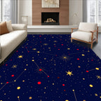Celestial Night Sky Constellation Design Rug