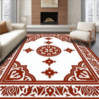 Maroon Traditional Medallion Floral Rug