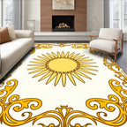 Bright Sun With Ornate Border Rug