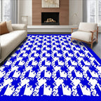 Classic Houndstooth Pattern Design Rug