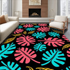 Tropical Leaf Pattern Art Rug