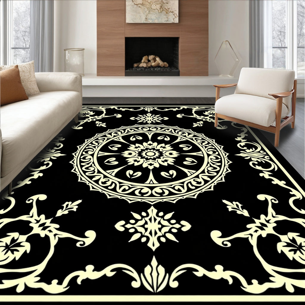 Elegant Mandala Ornament Pattern Rug
