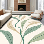 Flowing Leaf Pattern Botanical Design Rug