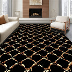 Golden Diamond Pattern Rug