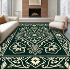 Ornate Floral Vine Decorative Rug