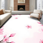 Pink Cherry Blossom Floral Pattern Rug
