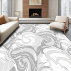 Monochromatic Abstract Swirl Pattern Rug