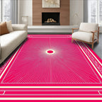 Radiant Sun Geometric Border Rug