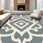 Classic Diamond Swirl Abstract Pattern Rug