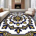 Ornate Floral Medallion Pattern Design Rug