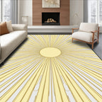 Radiant Sunburst Geometric Pattern Rug