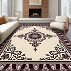 Vintage Ornamental Scrollwork Design Rug