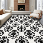 Classic Floral Motif Area Rug