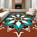 Geometric Floral Mandala Design Rug