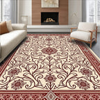 Ornate Floral Vine Arabesque Motif Rug