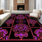 Floral Geometric Statement Rug