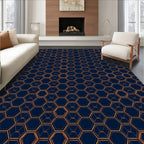 Geometric Honeycomb Pattern Rug