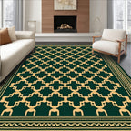 Elegant Geometric Interlocking Pattern Rug