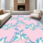 Elegant Floral Swirl Design Rug