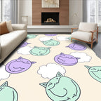 Cheery Cat Cloud Pattern Rug