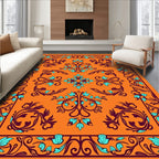 Ornate Floral Vine Pattern Rug