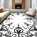 Ornate Floral Vine Mandala Pattern Rug