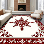 Classic Red Central Medallion Border Rug