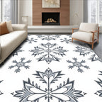 Gray Frost Snowflake Medallion Rug