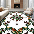 Intricate Floral Mandala Pattern Rug