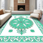 Classic Floral Medallion Border Rug