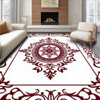 Elegant Floral Oval Medallion Designer Rug