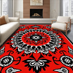 Bold Floral Mandala Pattern Rug