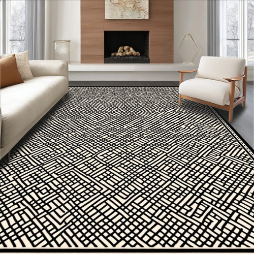 Abstract Lines Geometric Pattern Rug