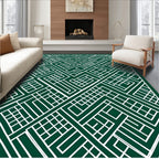 Geometric Maze Pattern Art Rug