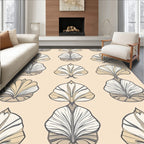 Elegant Art Deco Fan Pattern Rug