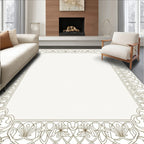 Art Nouveau Floral Scrollwork Outline Rug