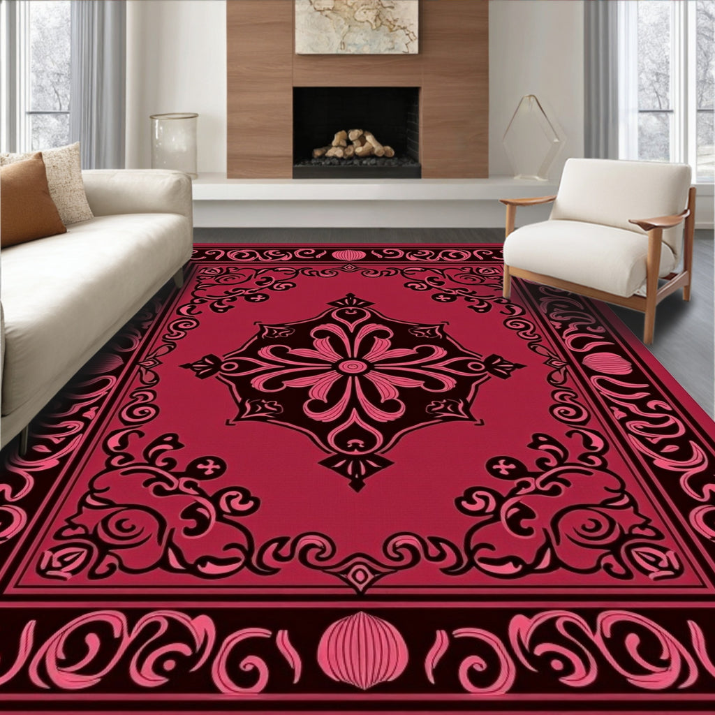 Ornate Floral Decorative Area Rug