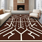 Geometric Branch Patterned Abstract Rug