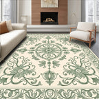 Ornate Floral Scrollwork Pattern Rug