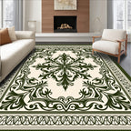 Elegant Floral and Scroll Pattern Rug