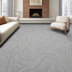 Abstract Swirl Line Contour Design Rug